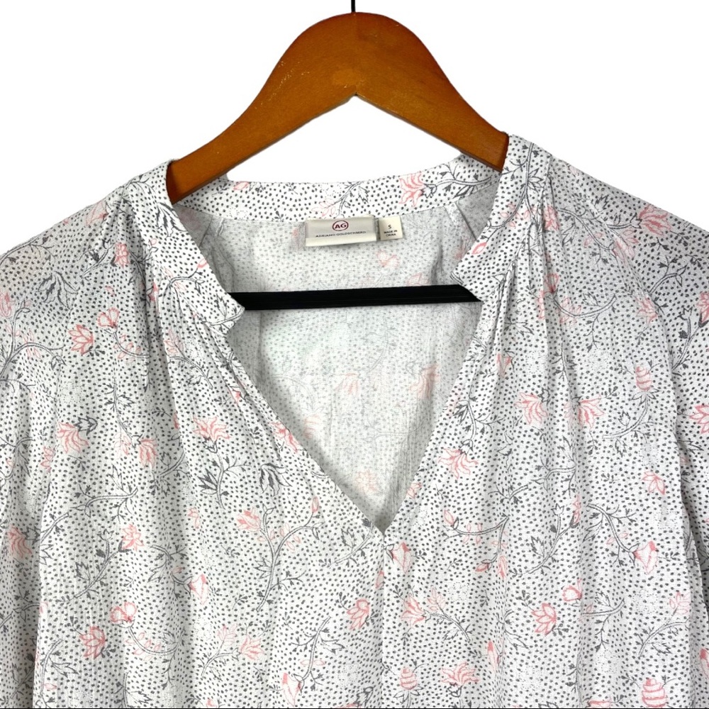 AG Adriano Goldschmied Floral V-Neck Blouse - Picture 2 of 6